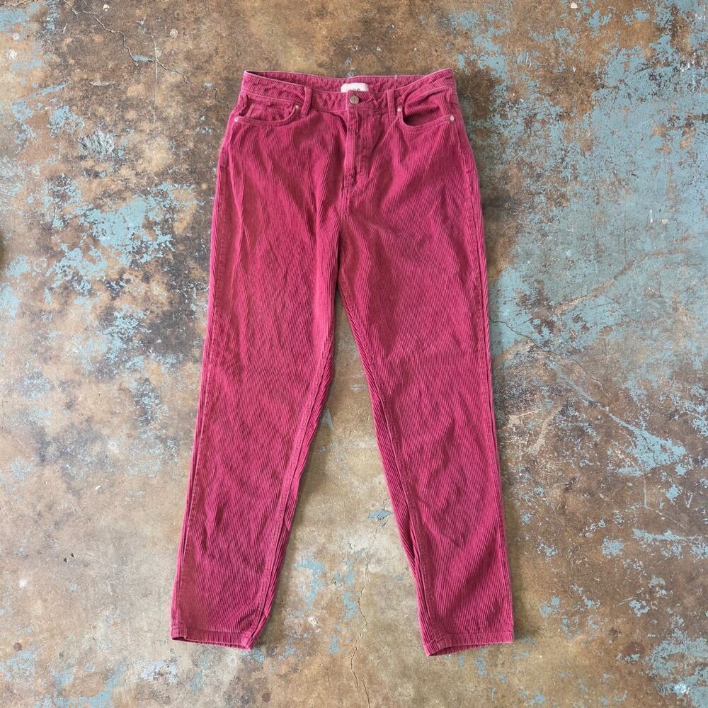 BDG Urban Outfitters Berry Corduroy Mom Pants Size 31 Straight Leg High Rise - Picture 2 of 8